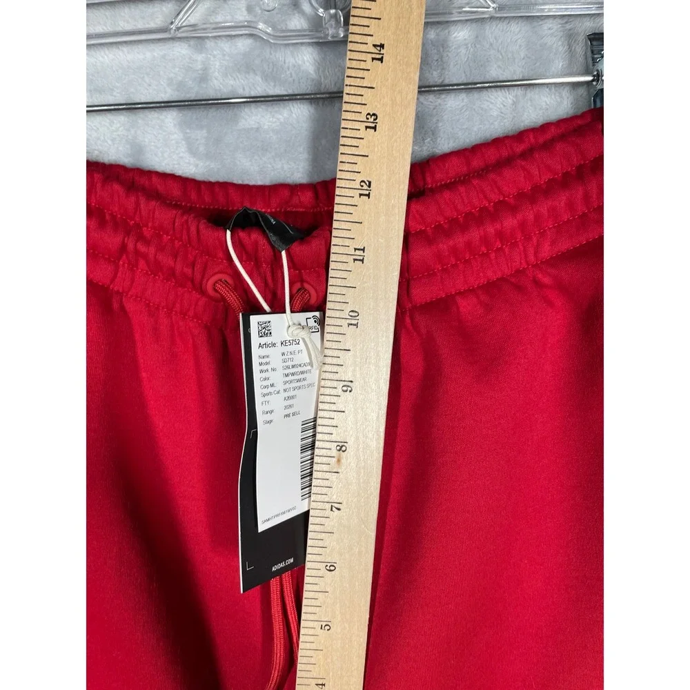Adidas NC State Wolfpack ZNE Red Joggers Mens Small KE5752 Sample Sweatpants